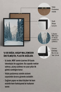 HOMEPACK Ahşap Çerçeveli Tablo Çerçeveli Poster Sanatsal Modern Duvar Dekoru BEK-8177
