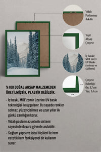 HOMEPACK Ahşap Çerçeveli Tablo Çerçeveli Poster Sanatsal Modern Duvar Dekoru BEK-8177