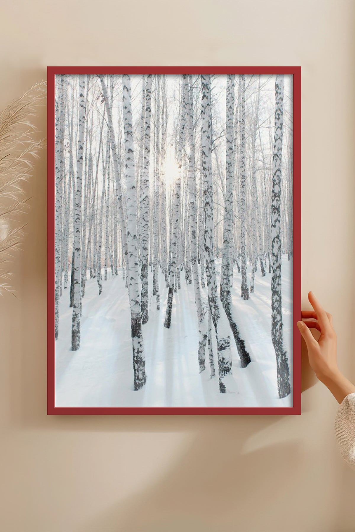 HOMEPACK Ahşap Çerçeveli Tablo Çerçeveli Poster Sanatsal Modern Duvar Dekoru BEK-8178