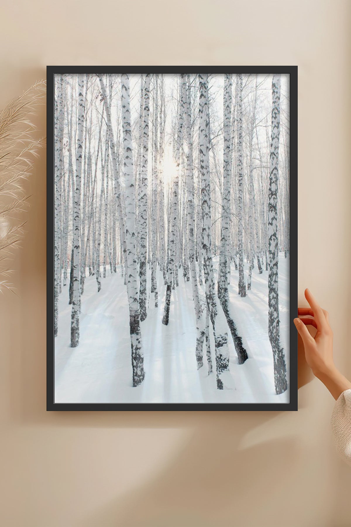 HOMEPACK Ahşap Çerçeveli Tablo Çerçeveli Poster Sanatsal Modern Duvar Dekoru BEK-8178