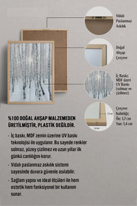HOMEPACK Ahşap Çerçeveli Tablo Çerçeveli Poster Sanatsal Modern Duvar Dekoru BEK-8178