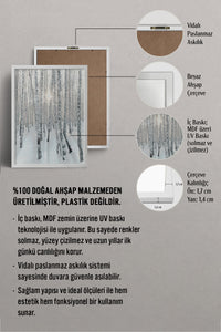HOMEPACK Ahşap Çerçeveli Tablo Çerçeveli Poster Sanatsal Modern Duvar Dekoru BEK-8178