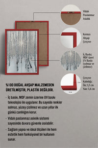 HOMEPACK Ahşap Çerçeveli Tablo Çerçeveli Poster Sanatsal Modern Duvar Dekoru BEK-8178