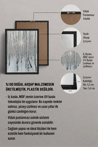 HOMEPACK Ahşap Çerçeveli Tablo Çerçeveli Poster Sanatsal Modern Duvar Dekoru BEK-8178