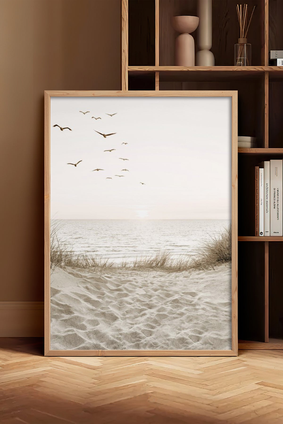 HOMEPACK Ahşap Çerçeveli Tablo Çerçeveli Poster Sanatsal Modern Duvar Dekoru BEK-8179