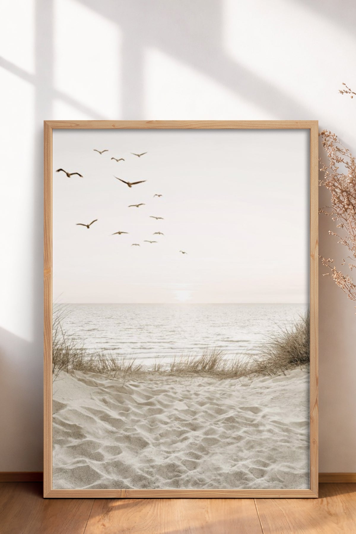 HOMEPACK Ahşap Çerçeveli Tablo Çerçeveli Poster Sanatsal Modern Duvar Dekoru BEK-8179