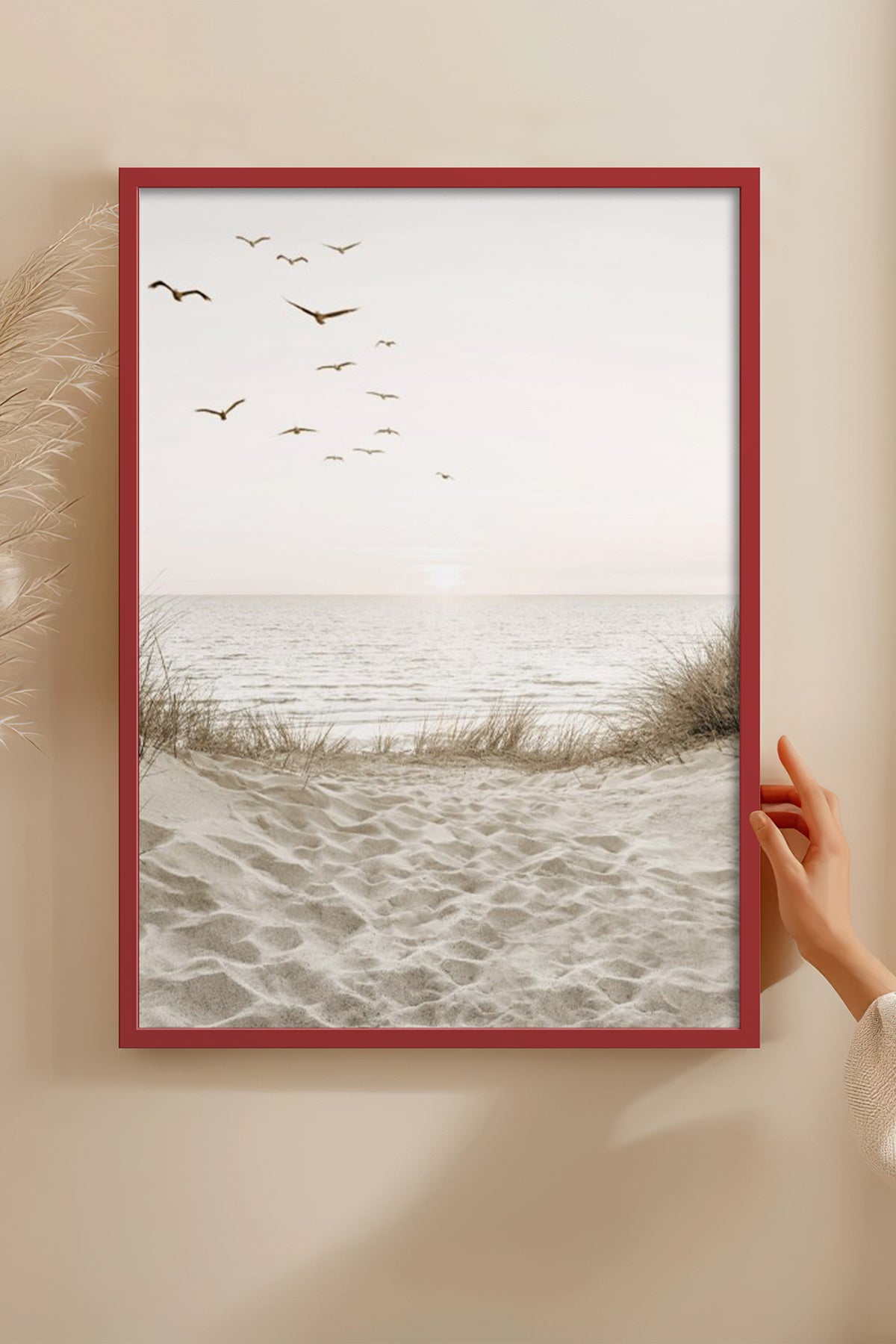 HOMEPACK Ahşap Çerçeveli Tablo Çerçeveli Poster Sanatsal Modern Duvar Dekoru BEK-8179