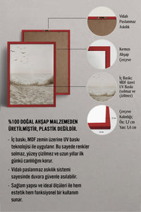HOMEPACK Ahşap Çerçeveli Tablo Çerçeveli Poster Sanatsal Modern Duvar Dekoru BEK-8179