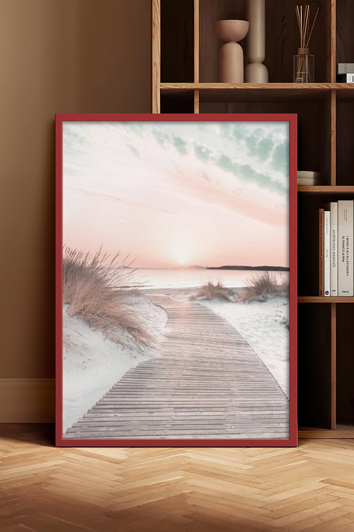 HOMEPACK Ahşap Çerçeveli Tablo Çerçeveli Poster Sanatsal Modern Duvar Dekoru BEK-8180