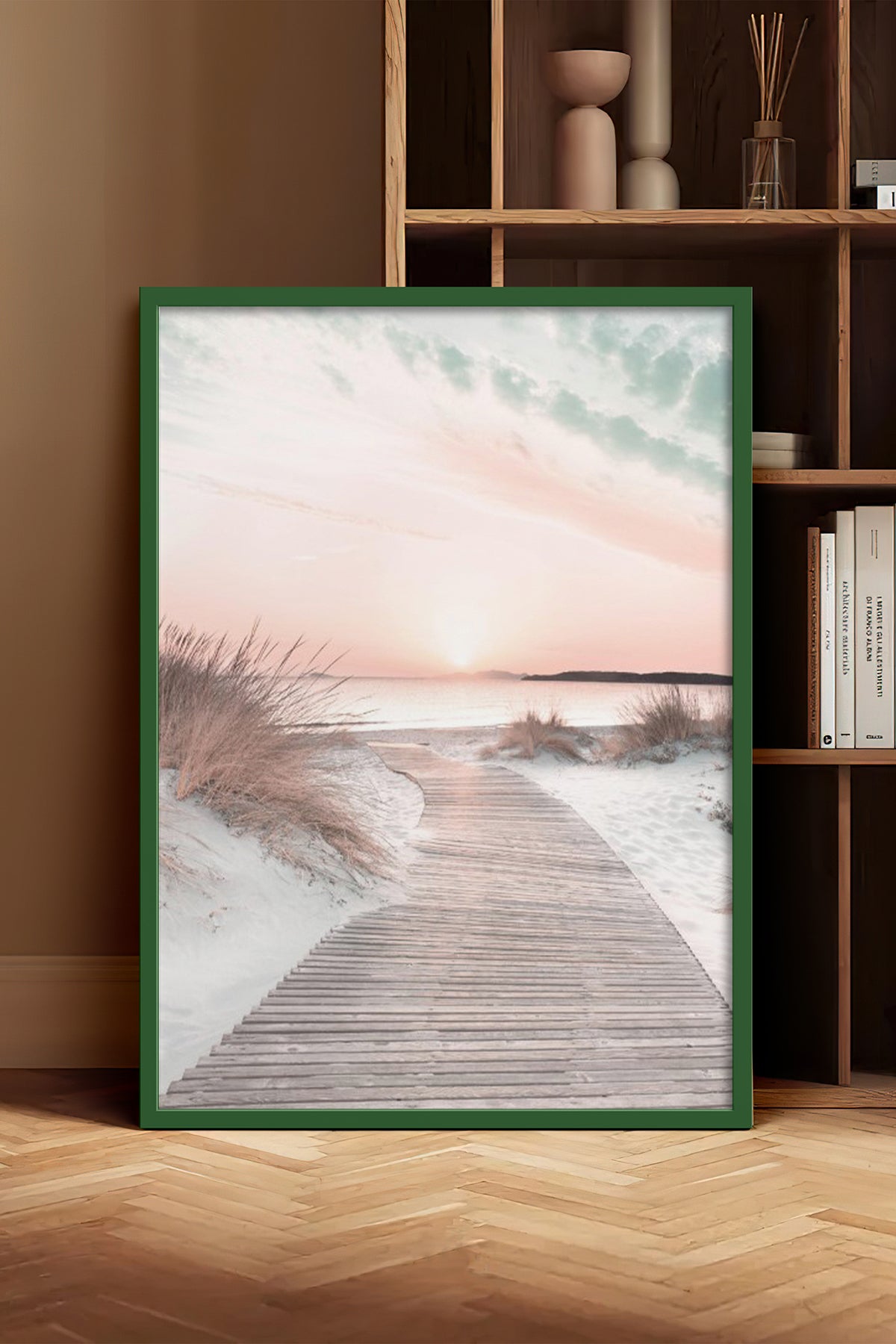 HOMEPACK Ahşap Çerçeveli Tablo Çerçeveli Poster Sanatsal Modern Duvar Dekoru BEK-8180