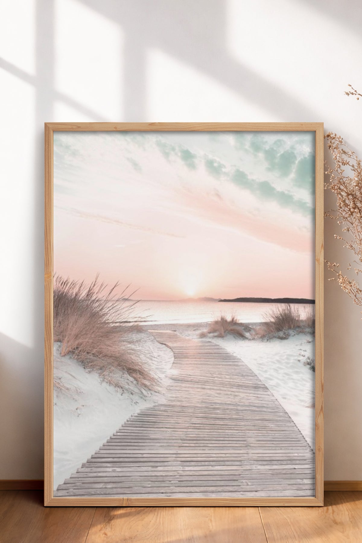 HOMEPACK Ahşap Çerçeveli Tablo Çerçeveli Poster Sanatsal Modern Duvar Dekoru BEK-8180