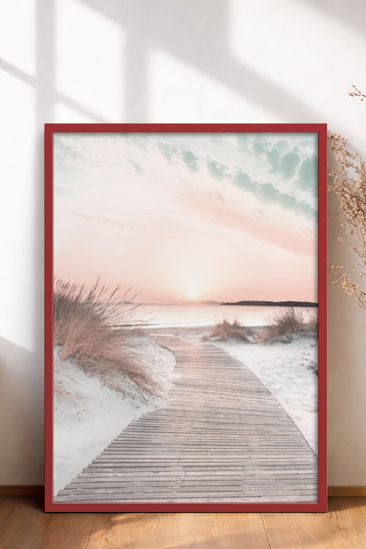 HOMEPACK Ahşap Çerçeveli Tablo Çerçeveli Poster Sanatsal Modern Duvar Dekoru BEK-8180