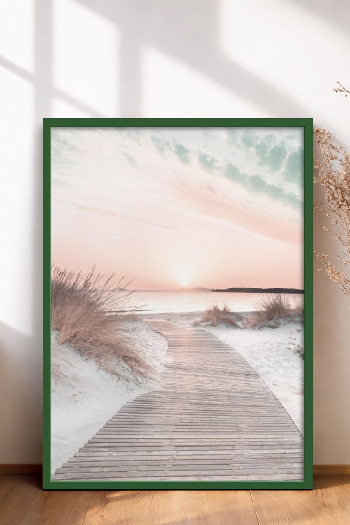 HOMEPACK Ahşap Çerçeveli Tablo Çerçeveli Poster Sanatsal Modern Duvar Dekoru BEK-8180