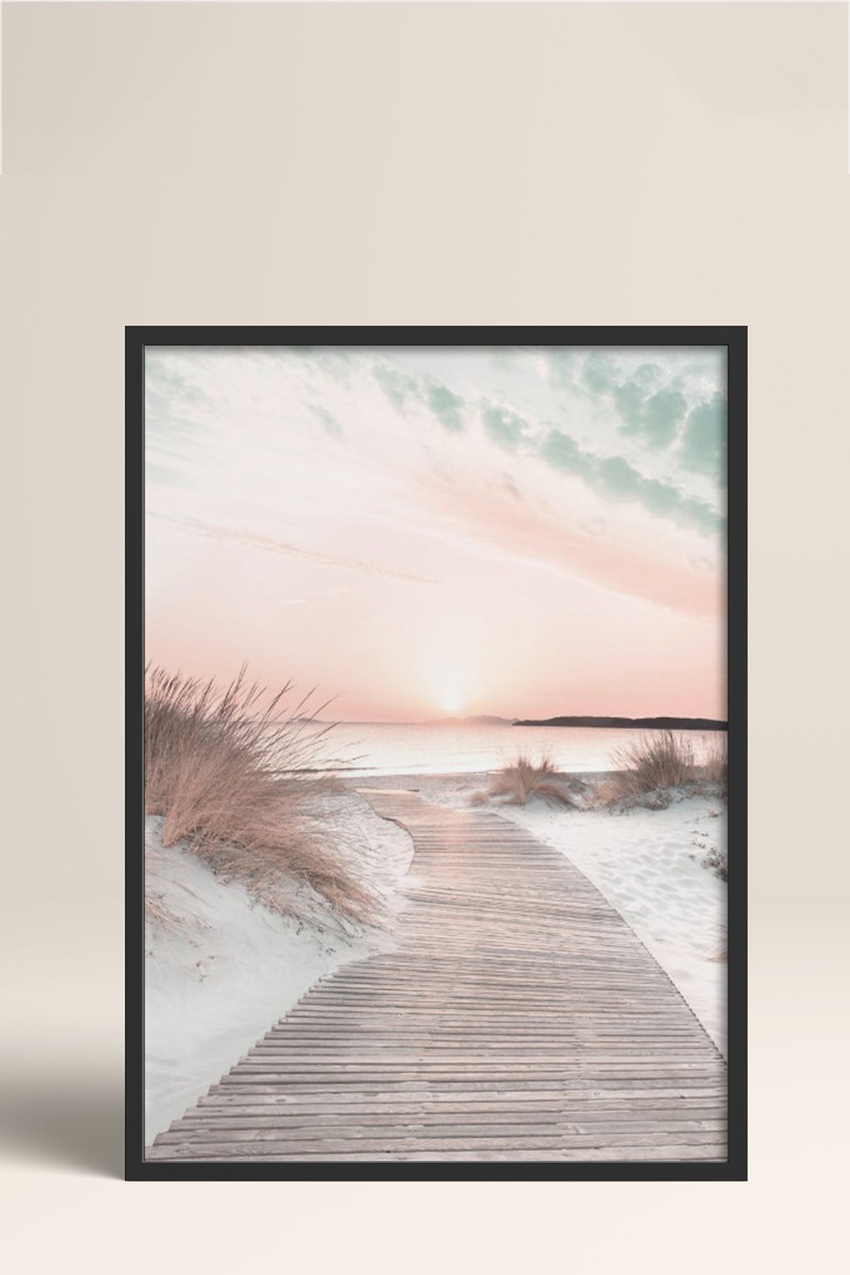 HOMEPACK Ahşap Çerçeveli Tablo Çerçeveli Poster Sanatsal Modern Duvar Dekoru BEK-8180