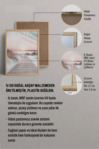 HOMEPACK Ahşap Çerçeveli Tablo Çerçeveli Poster Sanatsal Modern Duvar Dekoru BEK-8180