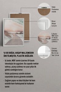 HOMEPACK Ahşap Çerçeveli Tablo Çerçeveli Poster Sanatsal Modern Duvar Dekoru BEK-8180