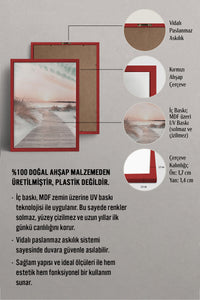 HOMEPACK Ahşap Çerçeveli Tablo Çerçeveli Poster Sanatsal Modern Duvar Dekoru BEK-8180