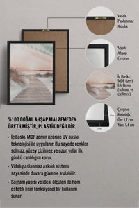 HOMEPACK Ahşap Çerçeveli Tablo Çerçeveli Poster Sanatsal Modern Duvar Dekoru BEK-8180