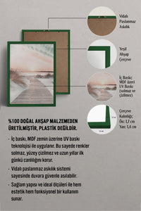 HOMEPACK Ahşap Çerçeveli Tablo Çerçeveli Poster Sanatsal Modern Duvar Dekoru BEK-8180