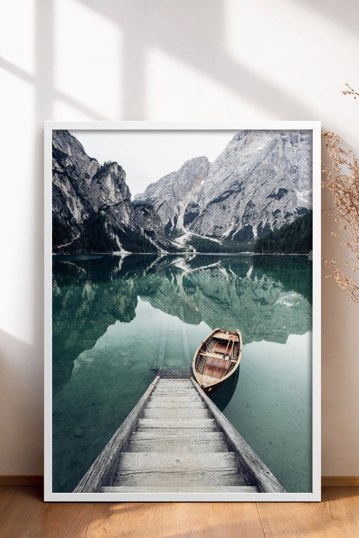 HOMEPACK Ahşap Çerçeveli Tablo Çerçeveli Poster Sanatsal Modern Duvar Dekoru BEK-8181