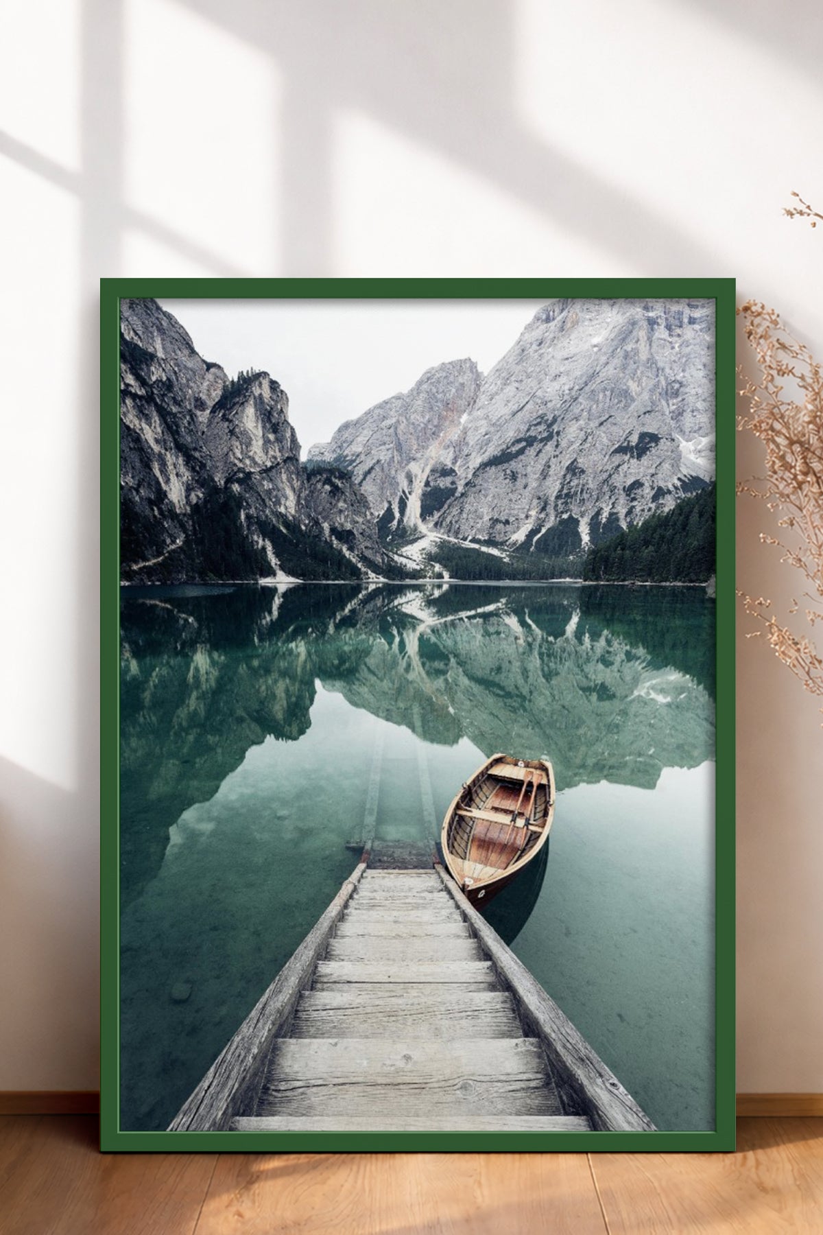 HOMEPACK Ahşap Çerçeveli Tablo Çerçeveli Poster Sanatsal Modern Duvar Dekoru BEK-8181