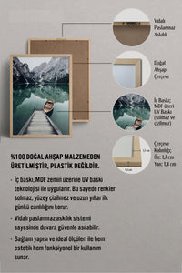 HOMEPACK Ahşap Çerçeveli Tablo Çerçeveli Poster Sanatsal Modern Duvar Dekoru BEK-8181