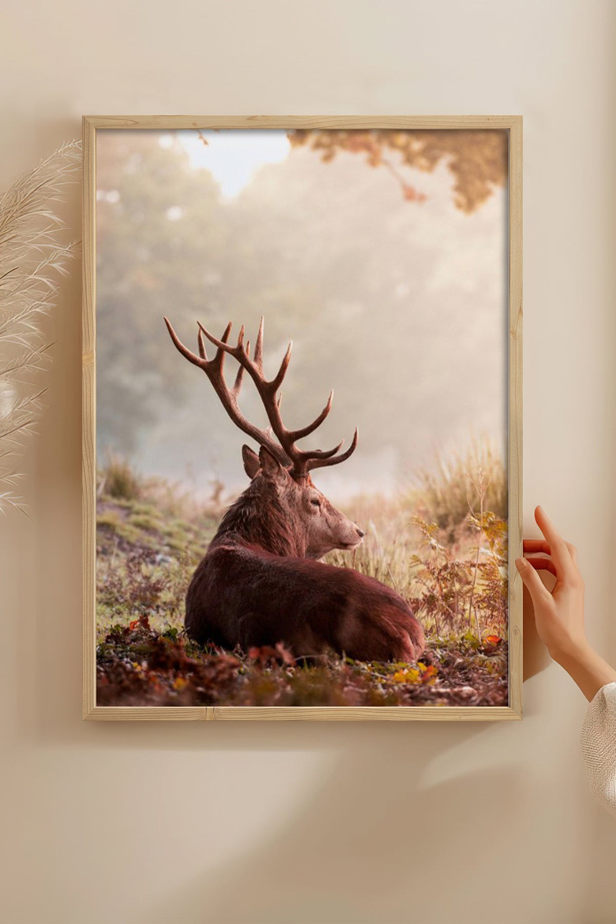 HOMEPACK Ahşap Çerçeveli Tablo Çerçeveli Poster Sanatsal Modern Duvar Dekoru BEK-8182