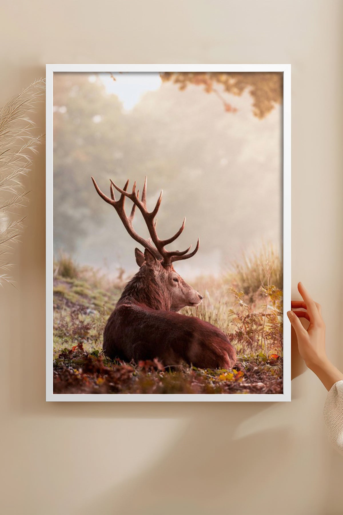HOMEPACK Ahşap Çerçeveli Tablo Çerçeveli Poster Sanatsal Modern Duvar Dekoru BEK-8182