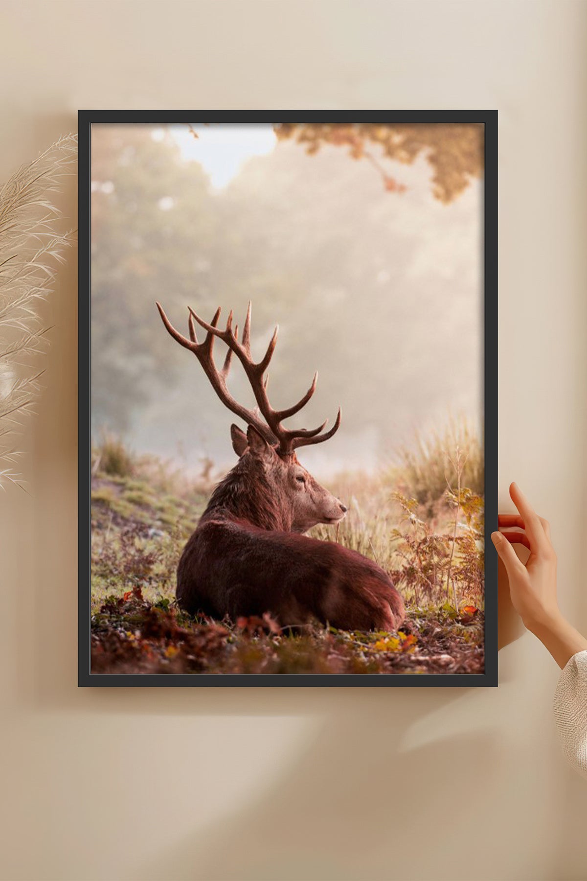 HOMEPACK Ahşap Çerçeveli Tablo Çerçeveli Poster Sanatsal Modern Duvar Dekoru BEK-8182