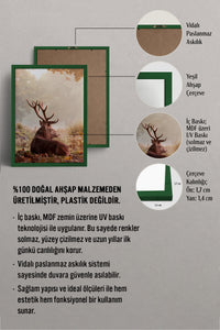 HOMEPACK Ahşap Çerçeveli Tablo Çerçeveli Poster Sanatsal Modern Duvar Dekoru BEK-8182