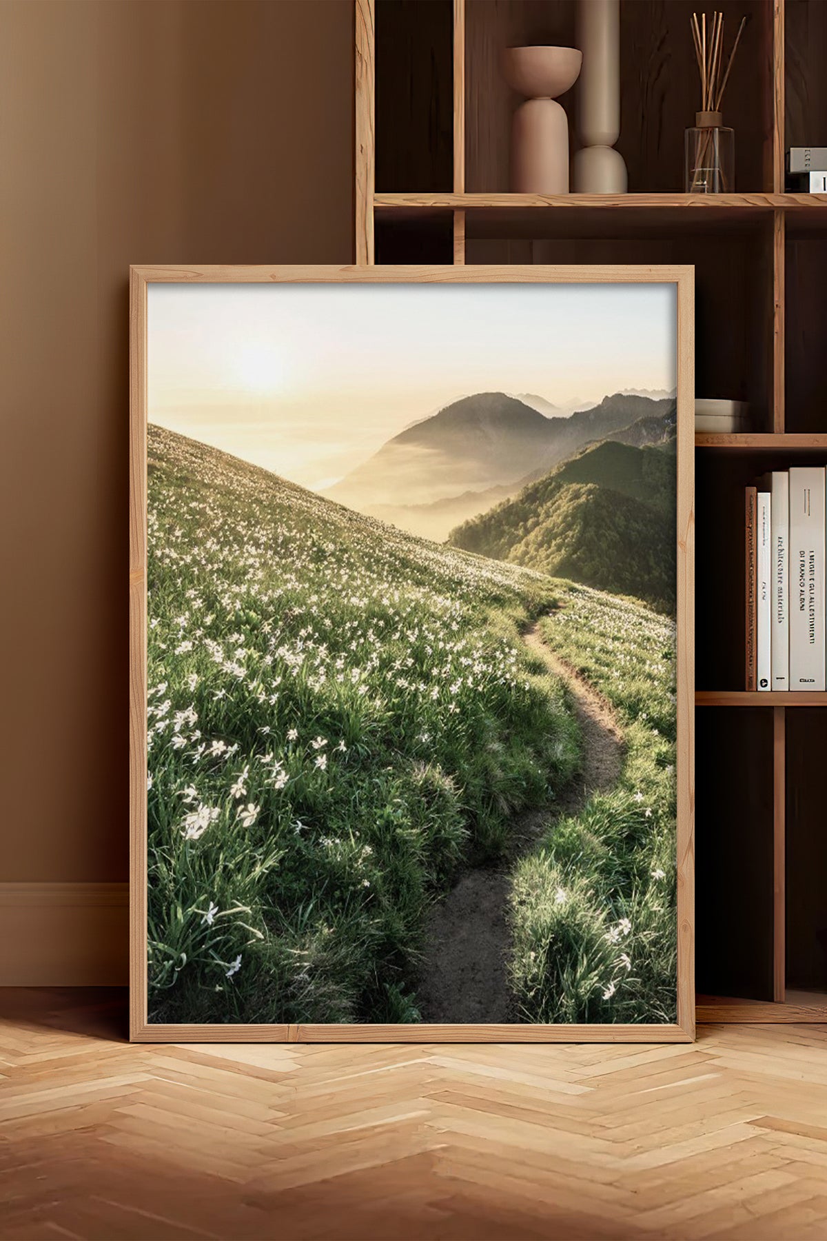 HOMEPACK Ahşap Çerçeveli Tablo Çerçeveli Poster Sanatsal Modern Duvar Dekoru BEK-8183