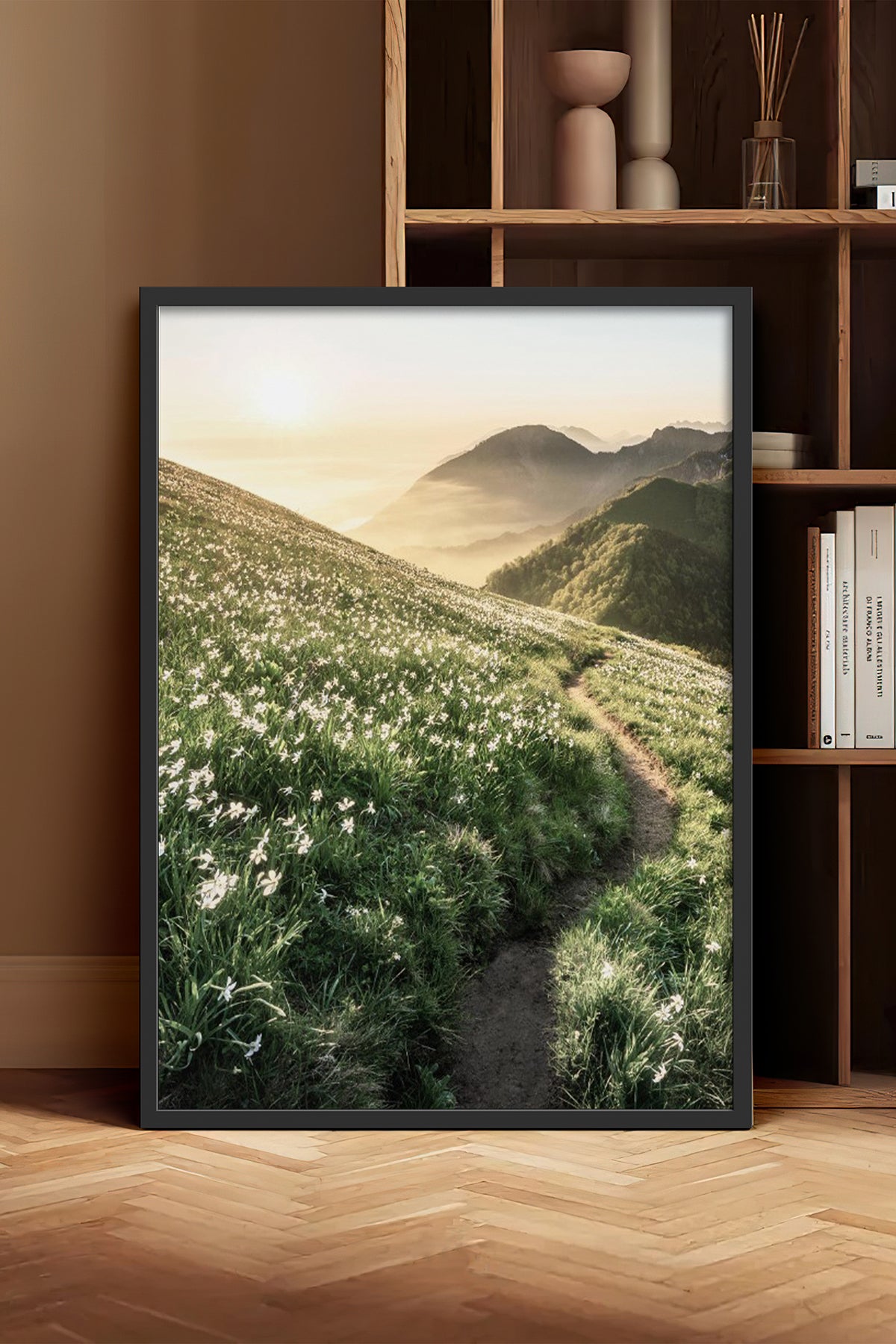 HOMEPACK Ahşap Çerçeveli Tablo Çerçeveli Poster Sanatsal Modern Duvar Dekoru BEK-8183