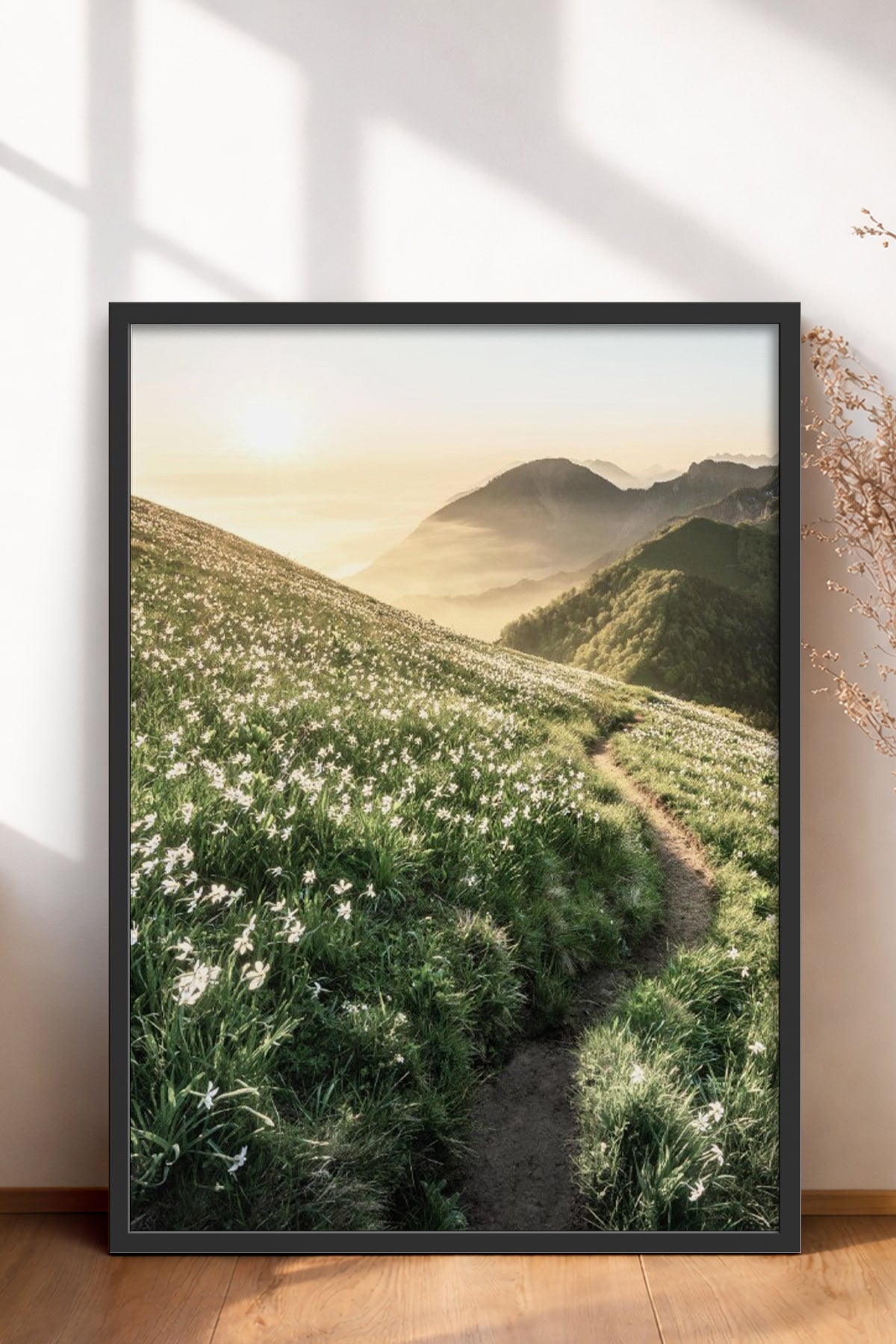 HOMEPACK Ahşap Çerçeveli Tablo Çerçeveli Poster Sanatsal Modern Duvar Dekoru BEK-8183