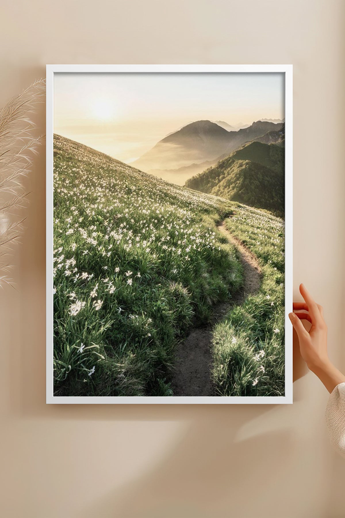 HOMEPACK Ahşap Çerçeveli Tablo Çerçeveli Poster Sanatsal Modern Duvar Dekoru BEK-8183
