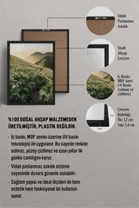 HOMEPACK Ahşap Çerçeveli Tablo Çerçeveli Poster Sanatsal Modern Duvar Dekoru BEK-8183