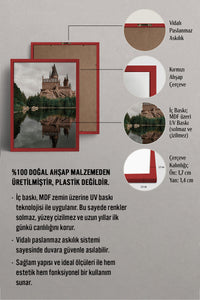 HOMEPACK Ahşap Çerçeveli Tablo Çerçeveli Poster Sanatsal Modern Duvar Dekoru BEK-8184