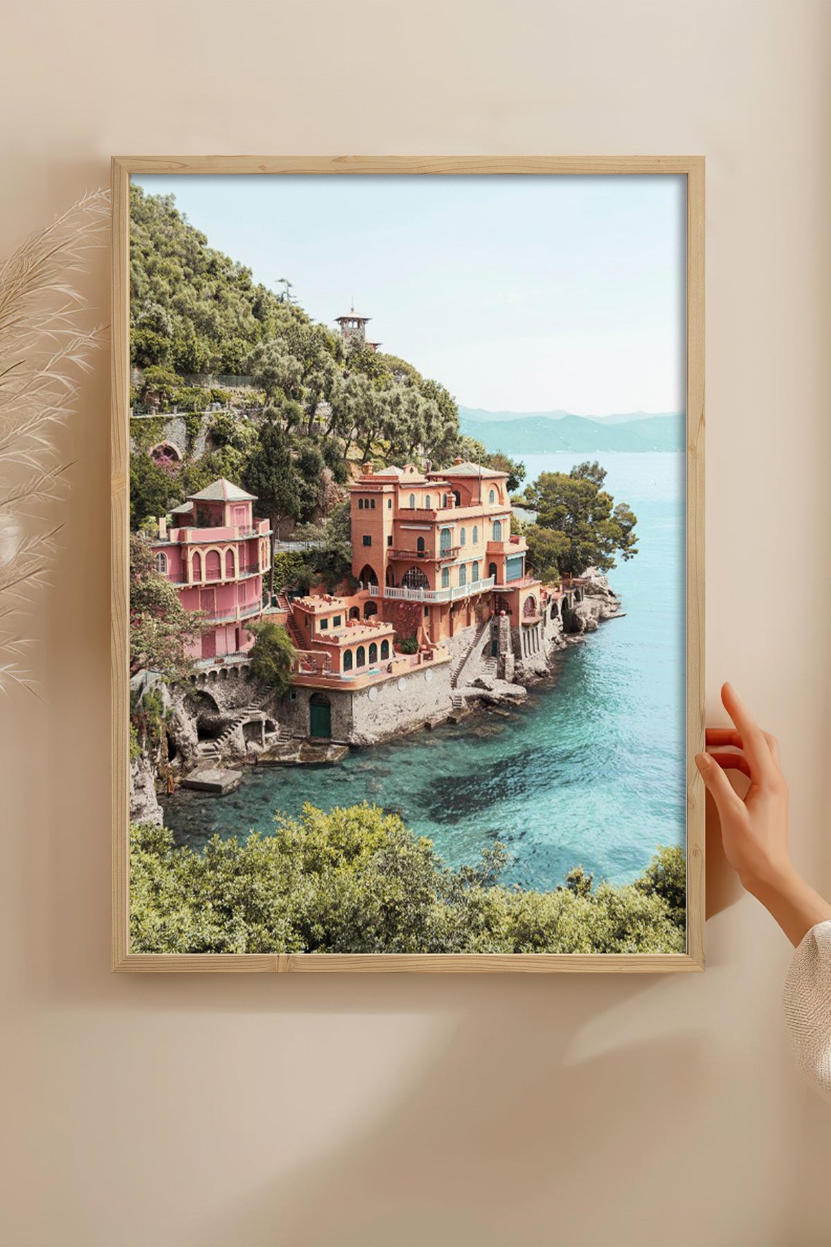 HOMEPACK Ahşap Çerçeveli Tablo Çerçeveli Poster Sanatsal Modern Duvar Dekoru BEK-8185