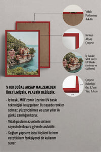 HOMEPACK Ahşap Çerçeveli Tablo Çerçeveli Poster Sanatsal Modern Duvar Dekoru BEK-8185