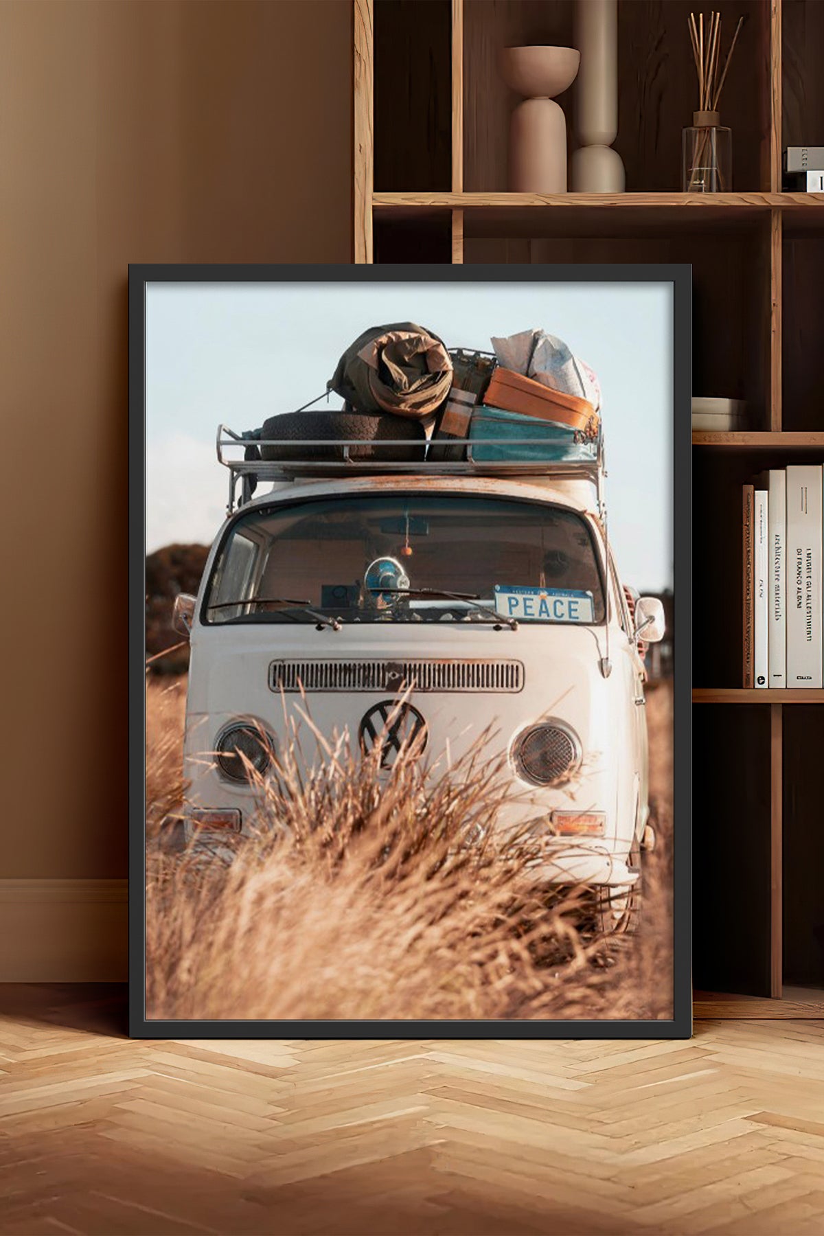 HOMEPACK Ahşap Çerçeveli Tablo Çerçeveli Poster Sanatsal Modern Duvar Dekoru BEK-8186