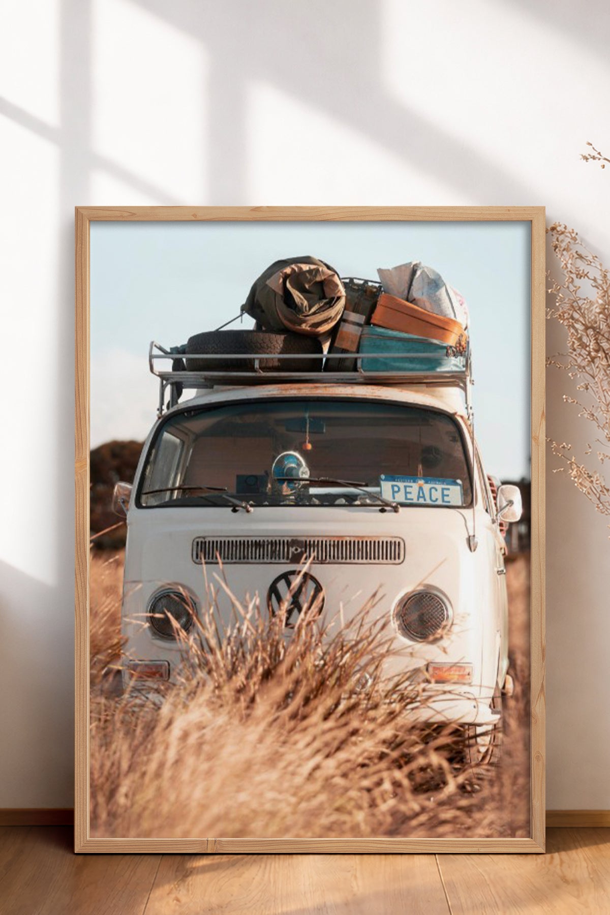 HOMEPACK Ahşap Çerçeveli Tablo Çerçeveli Poster Sanatsal Modern Duvar Dekoru BEK-8186