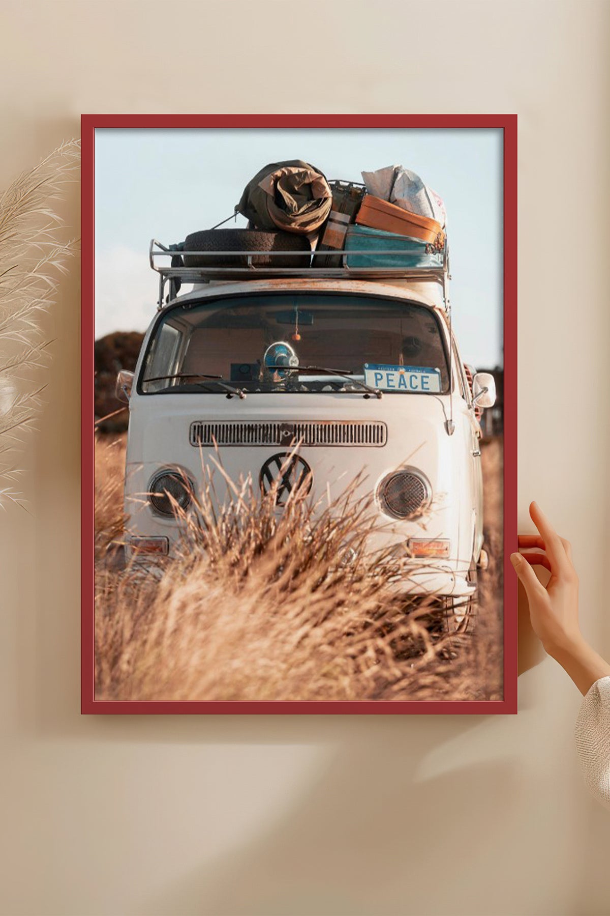 HOMEPACK Ahşap Çerçeveli Tablo Çerçeveli Poster Sanatsal Modern Duvar Dekoru BEK-8186