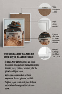 HOMEPACK Ahşap Çerçeveli Tablo Çerçeveli Poster Sanatsal Modern Duvar Dekoru BEK-8186