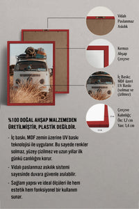 HOMEPACK Ahşap Çerçeveli Tablo Çerçeveli Poster Sanatsal Modern Duvar Dekoru BEK-8186