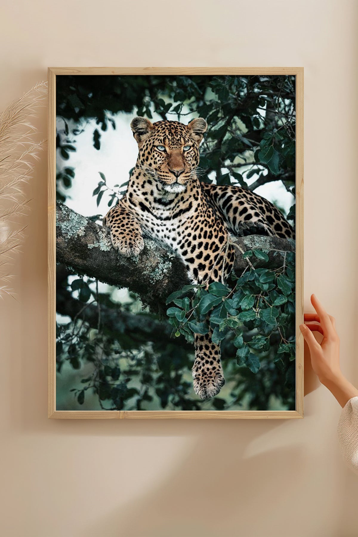 HOMEPACK Ahşap Çerçeveli Tablo Çerçeveli Poster Sanatsal Modern Duvar Dekoru BEK-8187