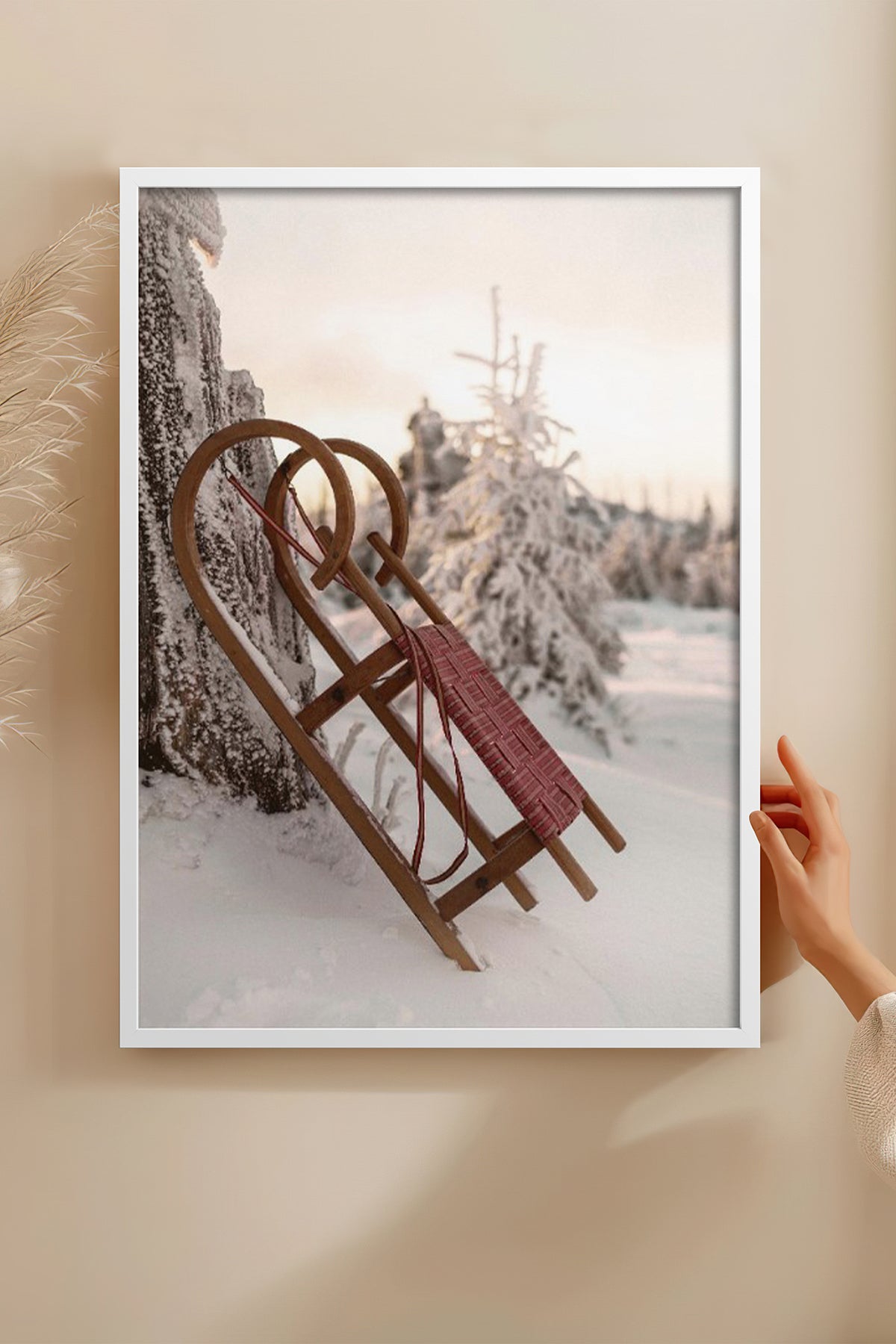 HOMEPACK Ahşap Çerçeveli Tablo Çerçeveli Poster Sanatsal Modern Duvar Dekoru BEK-8188