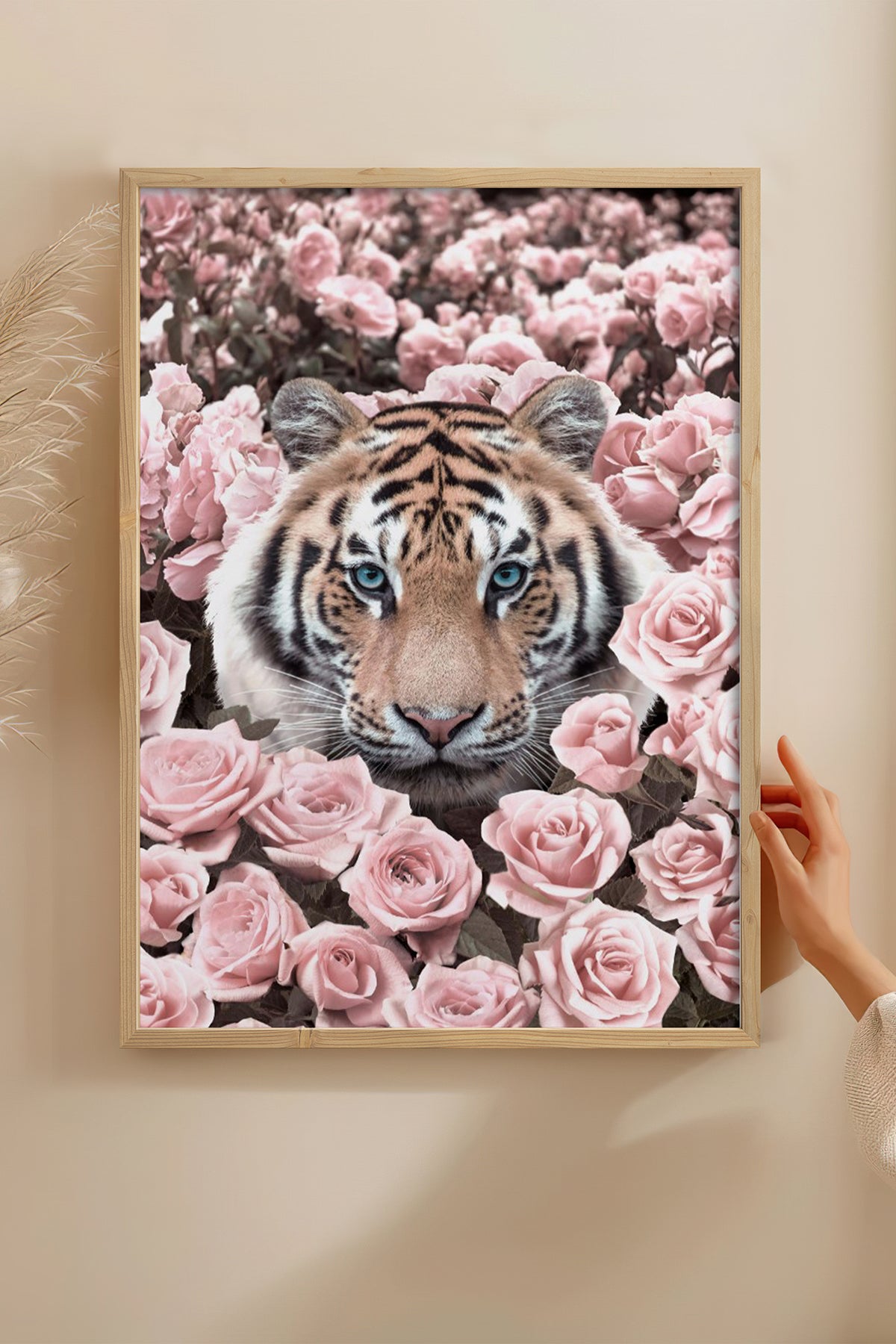 HOMEPACK Ahşap Çerçeveli Tablo Çerçeveli Poster Sanatsal Modern Duvar Dekoru BEK-8190