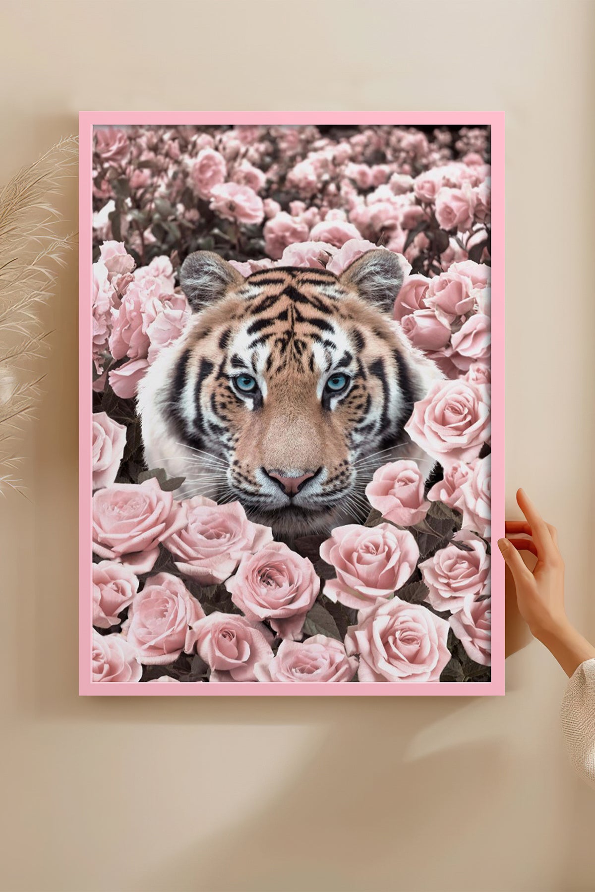 HOMEPACK Ahşap Çerçeveli Tablo Çerçeveli Poster Sanatsal Modern Duvar Dekoru BEK-8190
