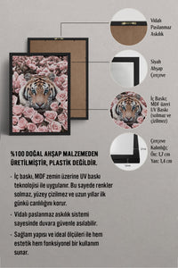 HOMEPACK Ahşap Çerçeveli Tablo Çerçeveli Poster Sanatsal Modern Duvar Dekoru BEK-8190