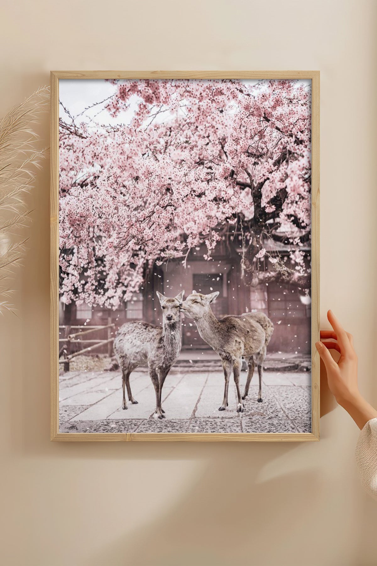HOMEPACK Ahşap Çerçeveli Tablo Çerçeveli Poster Sanatsal Modern Duvar Dekoru BEK-8191