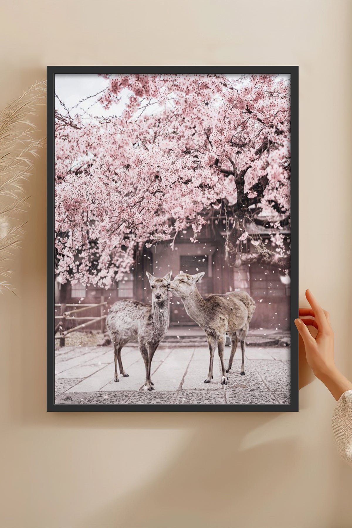 HOMEPACK Ahşap Çerçeveli Tablo Çerçeveli Poster Sanatsal Modern Duvar Dekoru BEK-8191